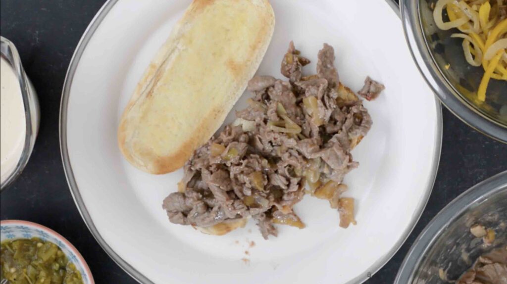 505 Southwestern® Pineapple Mango Salsa Cheesesteak with Queso Blanco | Amazingly delicious take on a classic Philly Cheesesteak.