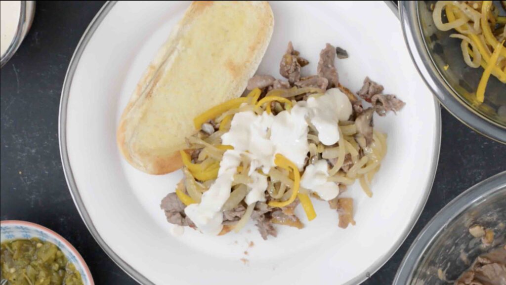 505 Southwestern® Pineapple Mango Salsa Cheesesteak with Queso Blanco | Amazingly delicious take on a classic Philly Cheesesteak.