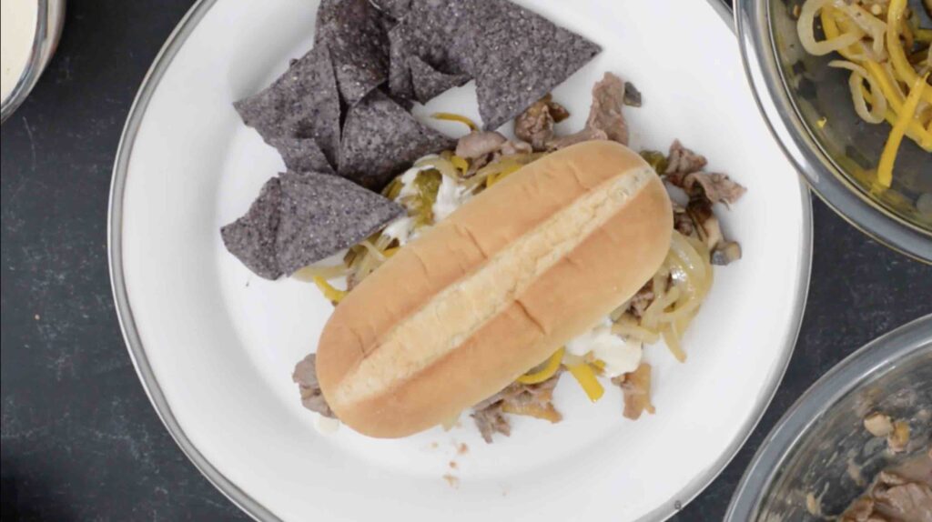 505 Southwestern® Pineapple Mango Salsa Cheesesteak with Queso Blanco | Amazingly delicious take on a classic Philly Cheesesteak.