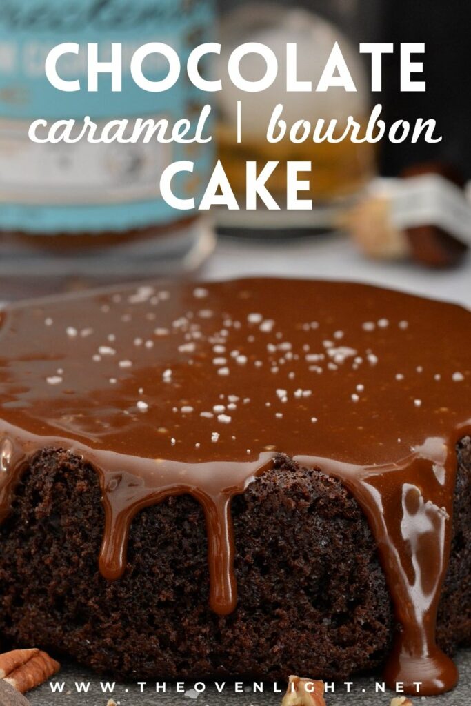 Breckenridge Distillery Bourbon Chocolate and Caramel Cake for 2 | 6 inch decadent cake perfect for a romantic dinner. #chocolate #bourbon #caramel