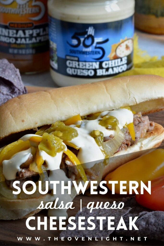 505 Southwestern® Pineapple Mango Salsa Cheesesteak with Queso Blanco | Amazingly delicious take on a classic Philly Cheesesteak. #505Southwestern #cheesesteak #sandwich