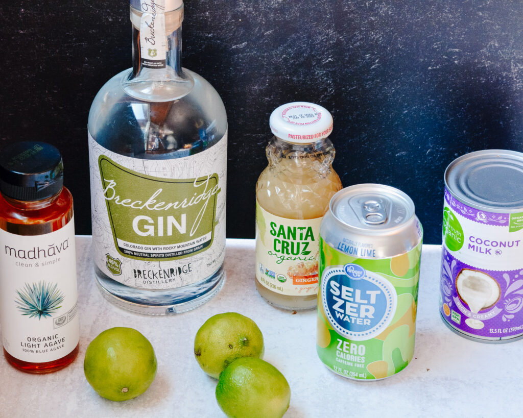 Refreshing Gin Fizz made with healthy all-natural ingredients.