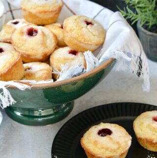 Sweet Donut Muffins made gluten free in this simple one bowl recipe. Why have just a muffin, when you can have a donut muffin? Filled with raspberry jam and relaxing moments. Perfect grab and go breakfast the whole family will treasure.