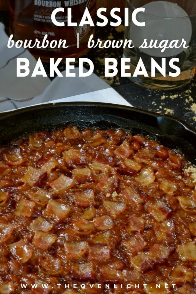 Make bourbon and brown sugar baked beans you'll crave with these simple ingredients. Plus, a splash of bourbon makes these completely irresistible. #bakedbeans #bourbon #bbq