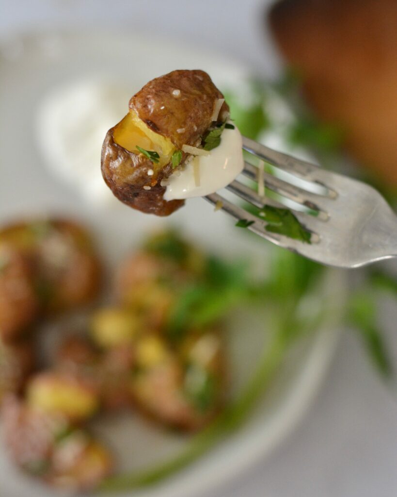 Crisp skin and tender inside, these smashed potatoes are bursting with flavor and are super simple to make. Goes great with just about ANY dinner.