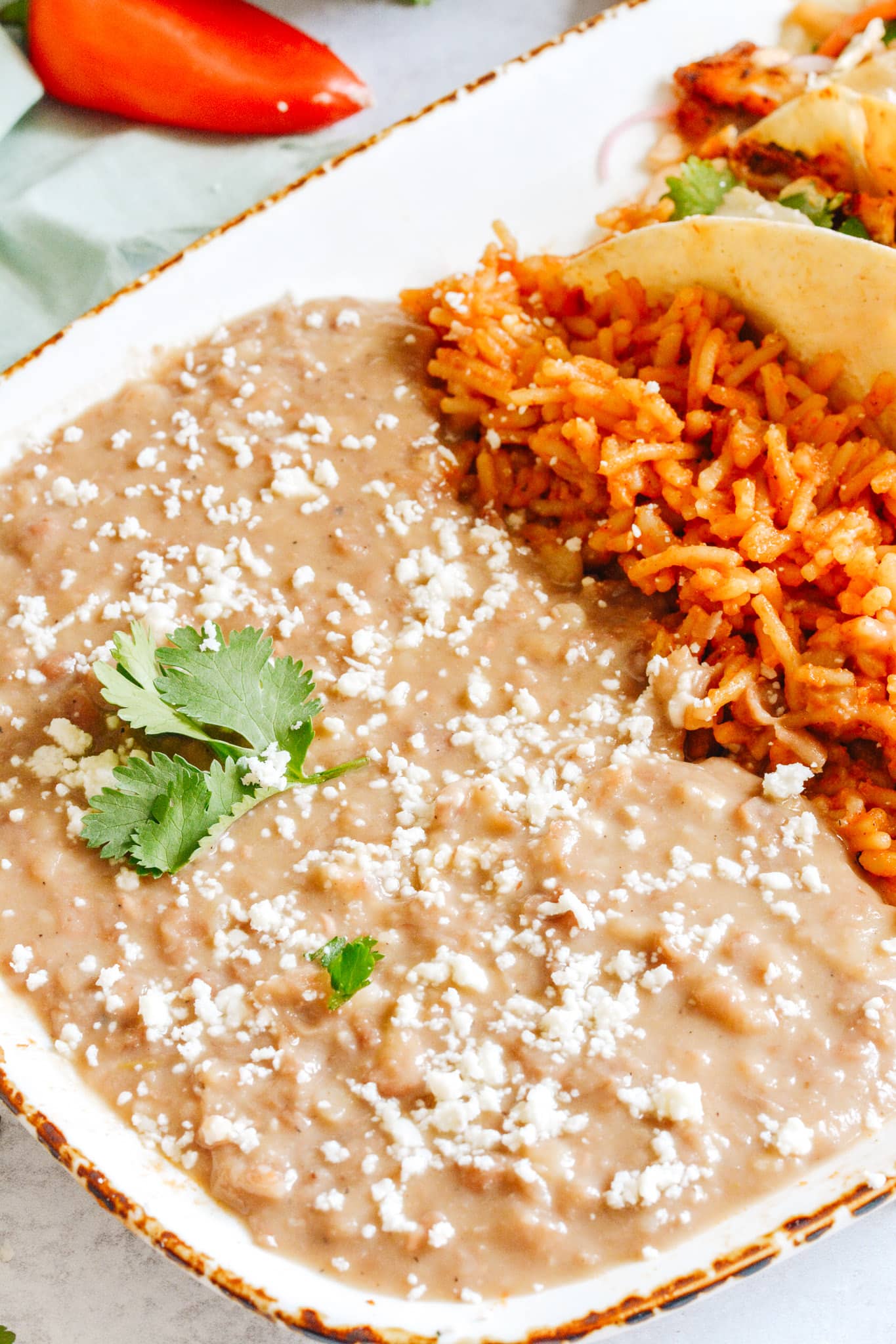 Restaurant Style Refried Beans | Instant Pot Recipe