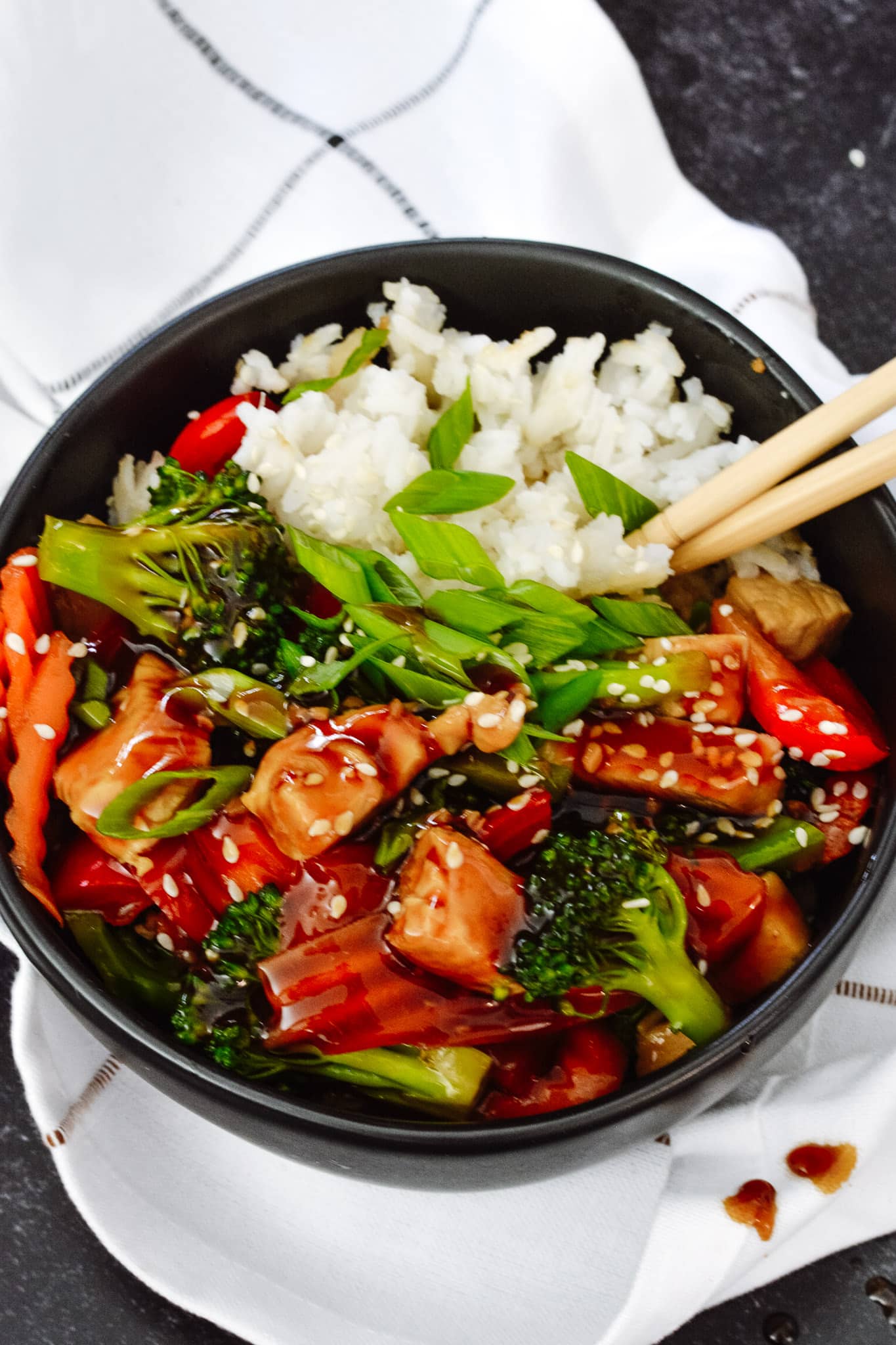 Healthy Teriyaki Chicken Stir Fry Under 30 Minutes | Gluten Free Option