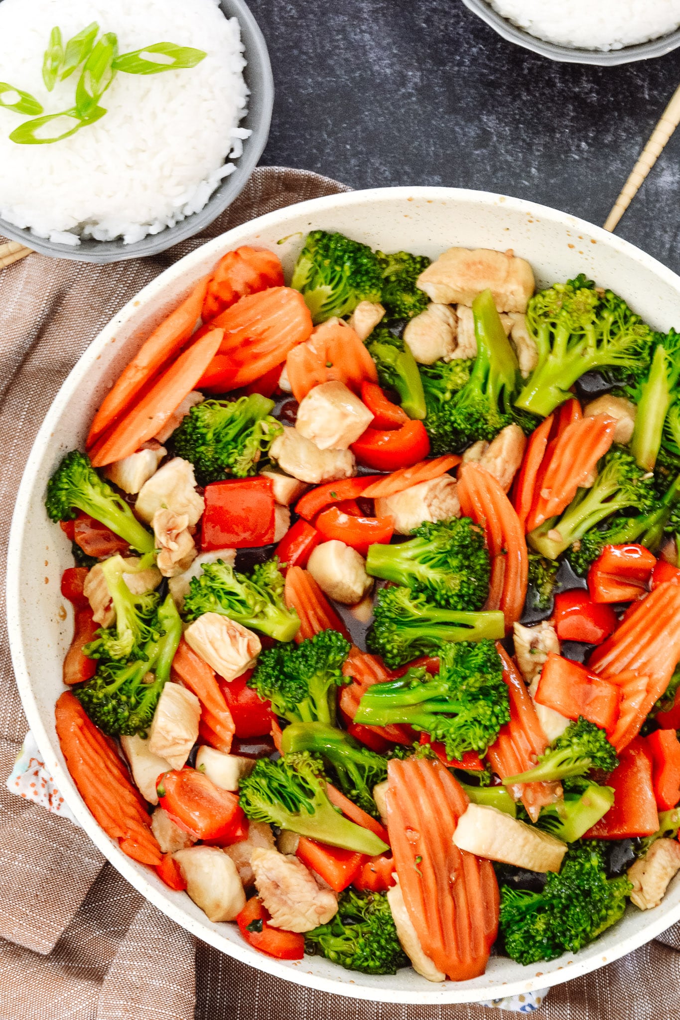 Healthy Teriyaki Chicken Stir Fry Under 30 Minutes | Gluten Free Option
