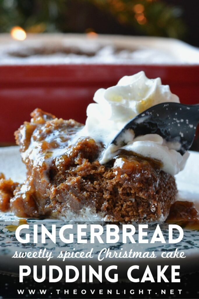 Gingerbread Cake with a warm ginger sauce base, unlike any winter cake you've ever had. Perfectly spiced with ginger, cinnamon, nutmeg and cloves. #gingerbread #Christmasrecipes #cakerecipe
