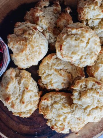 Buttermilk Drop Biscuits - Super simple recipe goes with any meal. Lightly salted and perfectly sweet drop biscuits.