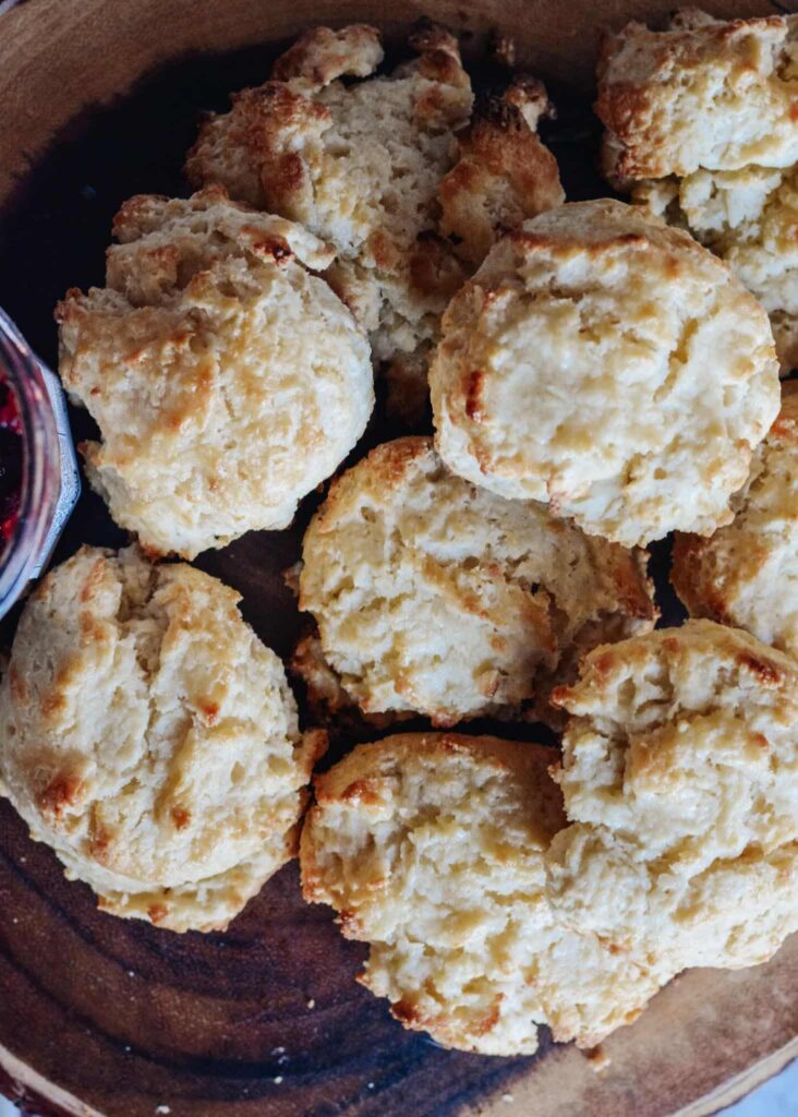 Buttermilk Drop Biscuits - Super simple recipe goes with any meal. Lightly salted and perfectly sweet drop biscuits. 