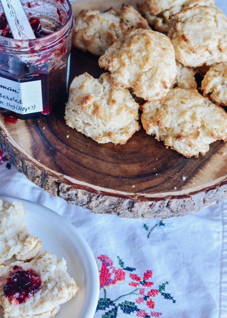 Buttermilk Drop Biscuits - Super simple recipe goes with any meal. Lightly salted and perfectly sweet drop biscuits. 