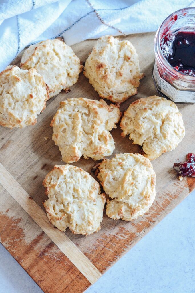 Buttermilk Drop Biscuits - Super simple recipe goes with any meal. Lightly salted and perfectly sweet drop biscuits.