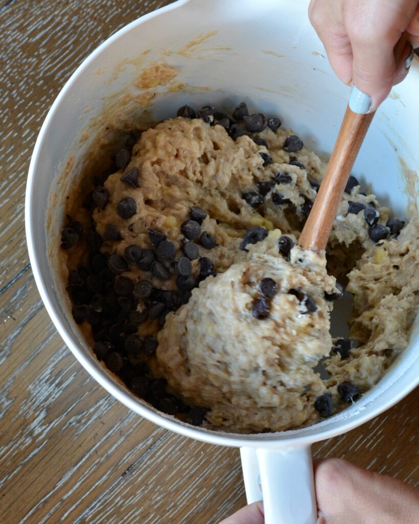 Banana Chocolate Chip Bread | Gluten Free Option. Simple recipe with minimal sugar. Perfect treat or breakfast for the whole family.