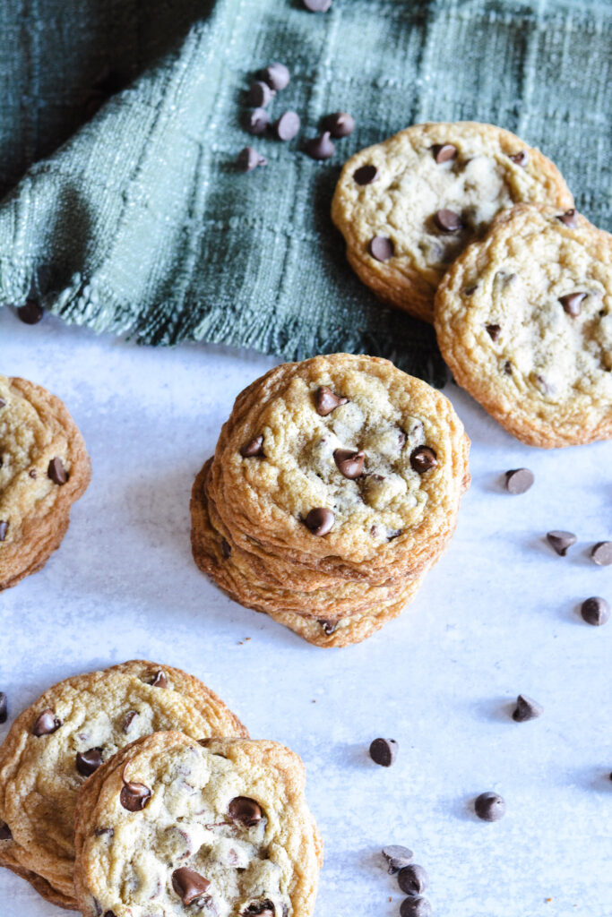 Gluten Free Chocolate Chip Cookies with two tips for perfect texture and taste. No one will know it's gluten free. Deliciously moist and tender cookie!