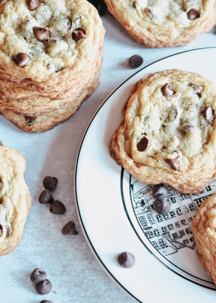 Gluten Free Chocolate Chip Cookies with two tips for perfect texture and taste. No one will know it's gluten free. Deliciously moist and tender cookie!