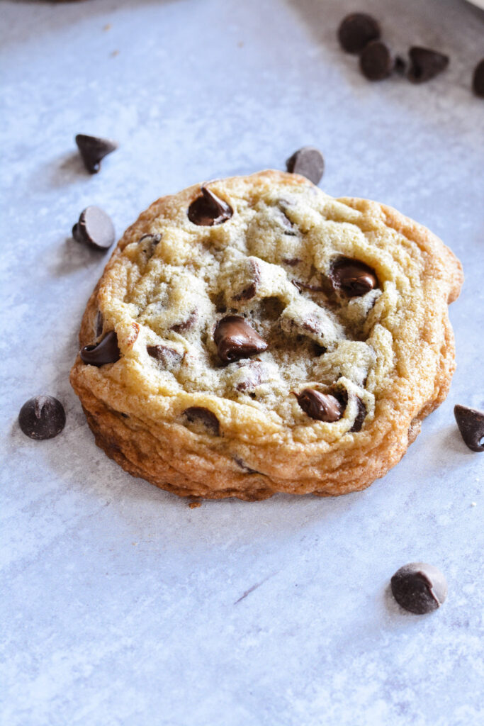 Gluten Free Chocolate Chip Cookies with two tips for perfect texture and taste. No one will know it's gluten free. Deliciously moist and tender cookie!