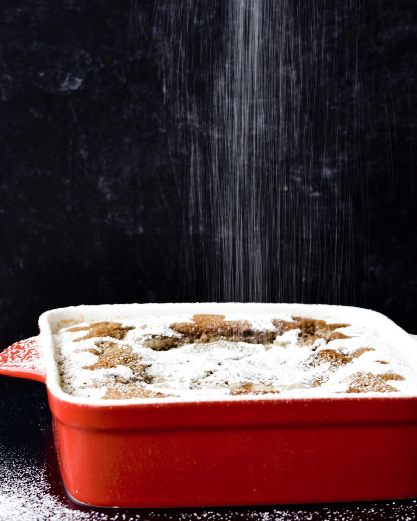 Gingerbread Cake with a warm ginger sauce base, unlike any winter cake you've ever had. Perfectly spiced with ginger, cinnamon, nutmeg and cloves.