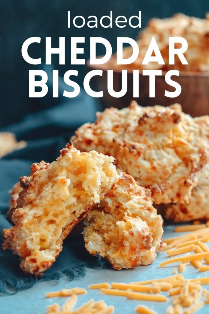 Cheddar Drop Biscuits absolutely loaded with cheese and flavor. Perfect companion to your favorite soup or alongside your BBQ. #biscuits #cheddarbiscuit #glutenfree