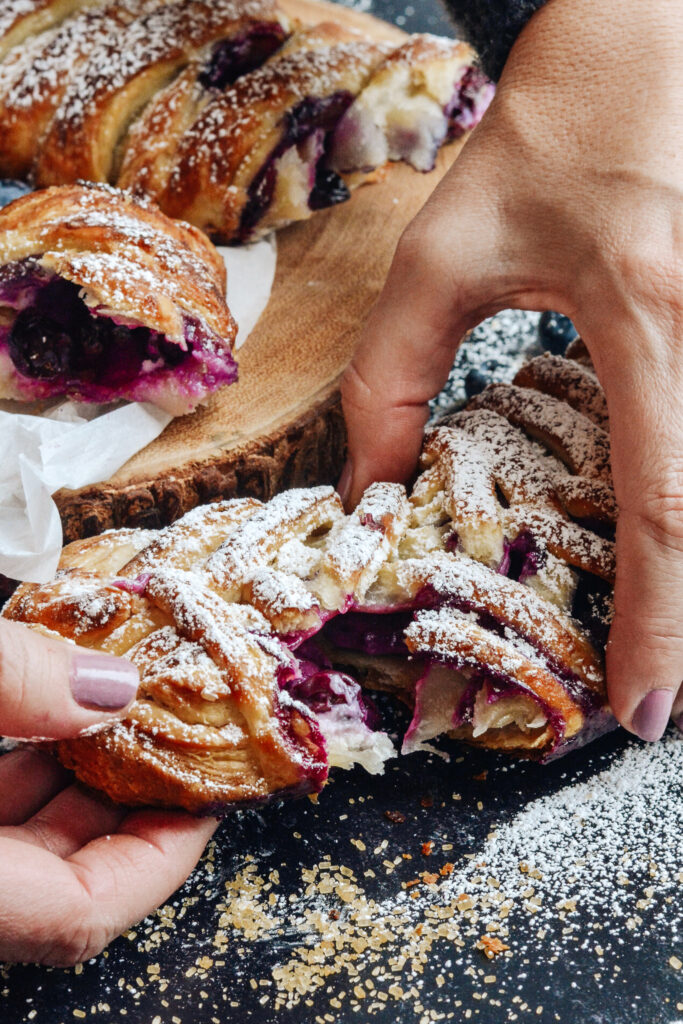 Blueberry Danish made the quickest way. Still tons of flavor and amazing texture. Spend less time making this culinary treat!
