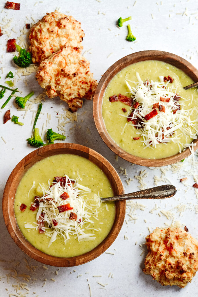 Really Easy Broccoli Potato Soup | Blended potatoes and broccoli with spices and parmesan cheese. Simple, quick and hearty. The perfect weeknight recipe.