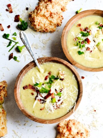 Really Easy Broccoli Potato Soup | Blended potatoes and broccoli with spices and parmesan cheese. Simple, quick and hearty. The perfect weeknight recipe.