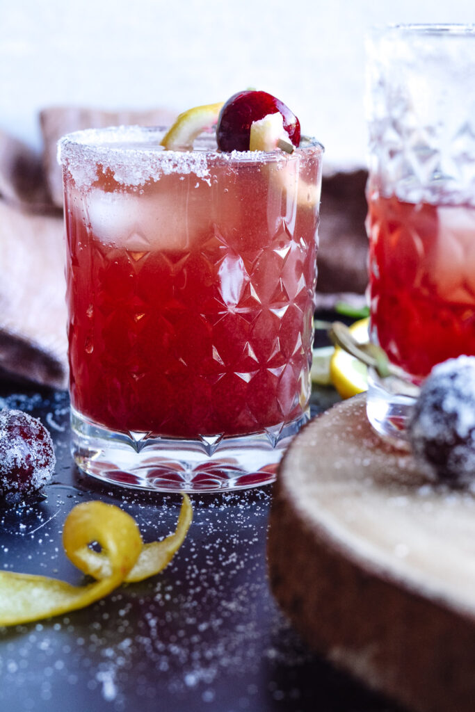 Black Cherry Whiskey Sour | Amazing cocktail with simple ingredients. Sparkling water, black cherry juice, whiskey and sweetener. Drink up!