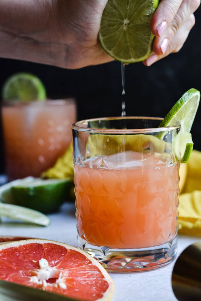 Greyhound Cocktail—Grapefruit, sparkling water, vodka and lime