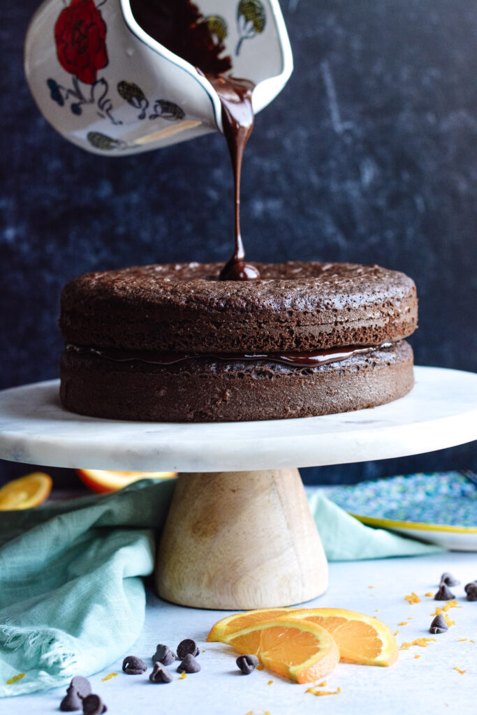 Box Mix Orange Chocolate Cake—Incredibly moist and super simple. Only 5 Ingredients.