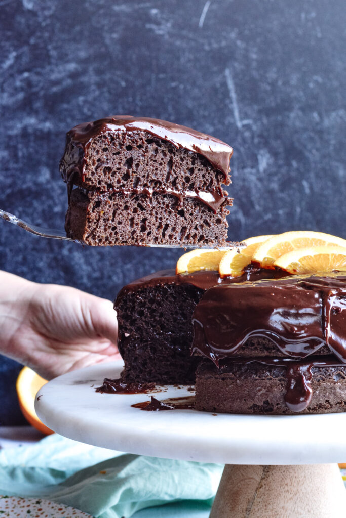 Box Mix Orange Chocolate Cake—Incredibly moist and super simple. Only 5 Ingredients.