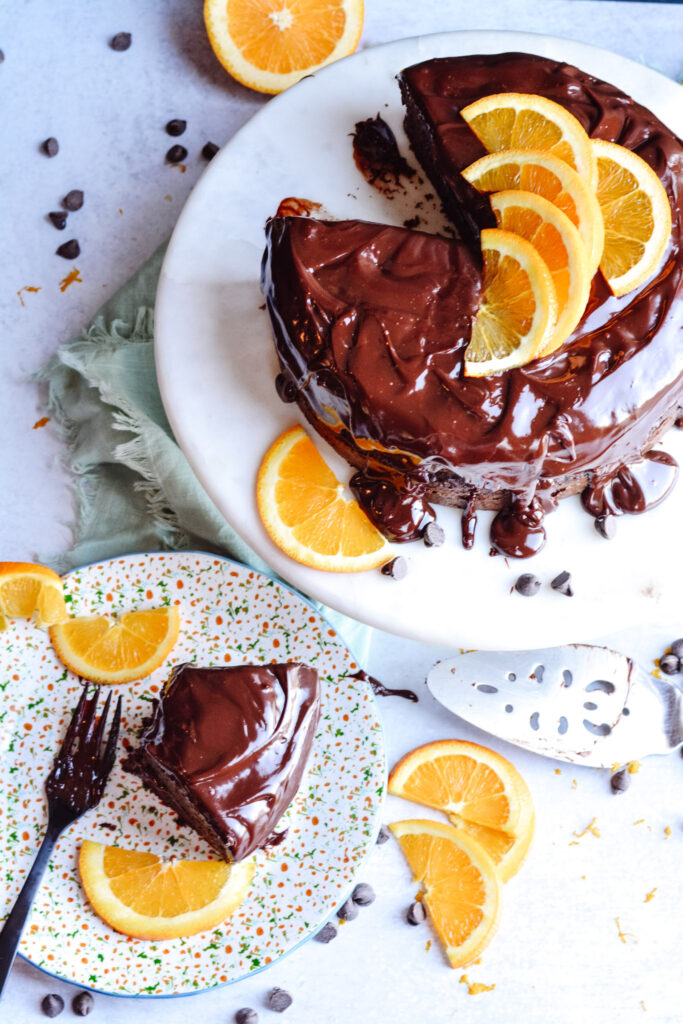 Box Mix Orange Chocolate Cake—Incredibly moist and super simple. Only 5 Ingredients.