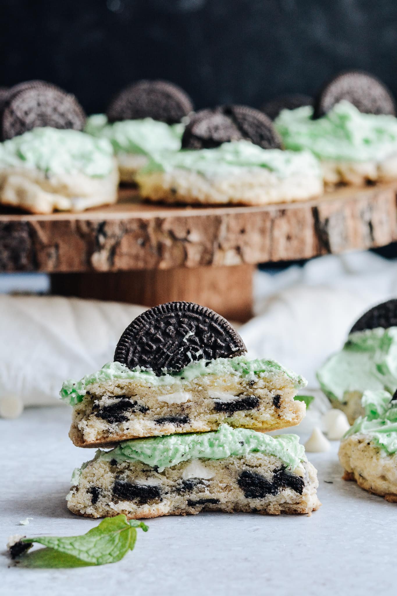 Gluten Free Oreo Mint Cookies—Crumble copycat recipe.