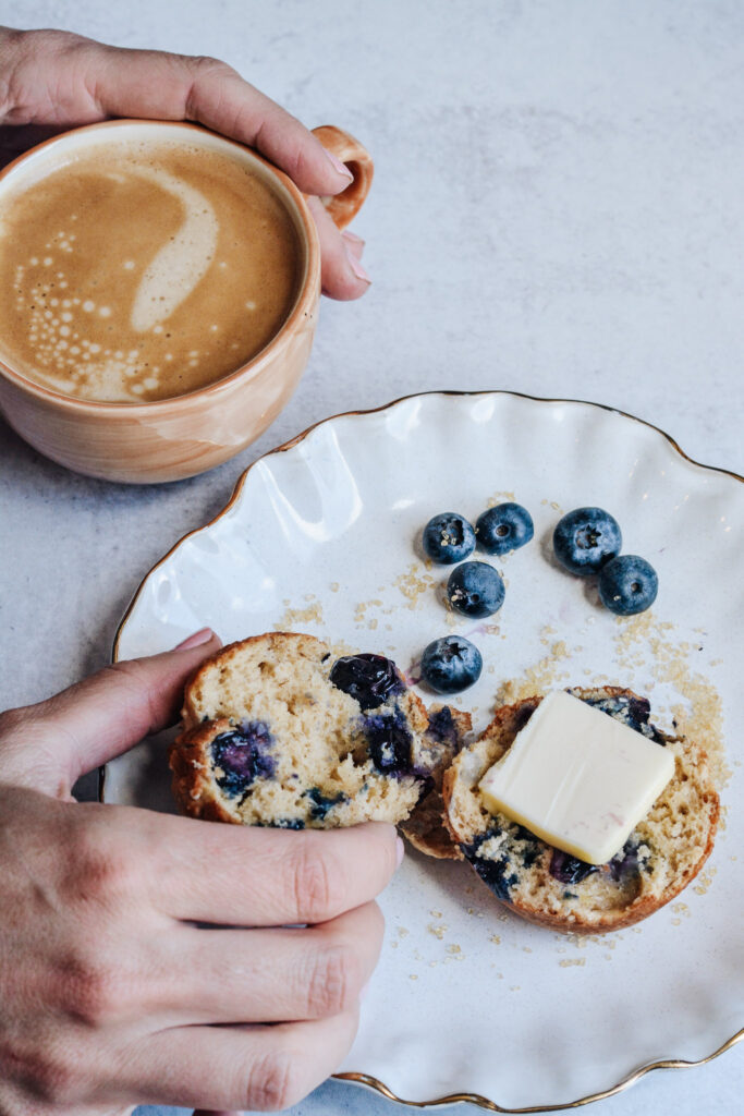 Healthy Blueberry Muffins—Lighten up your morning muffin recipe with this delicious healthy muffin recipe.