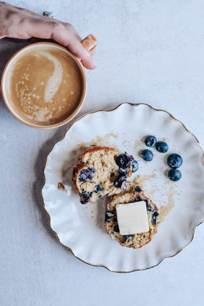 Healthy Blueberry Muffins—Lighten up your morning muffin recipe with this delicious healthy muffin recipe.