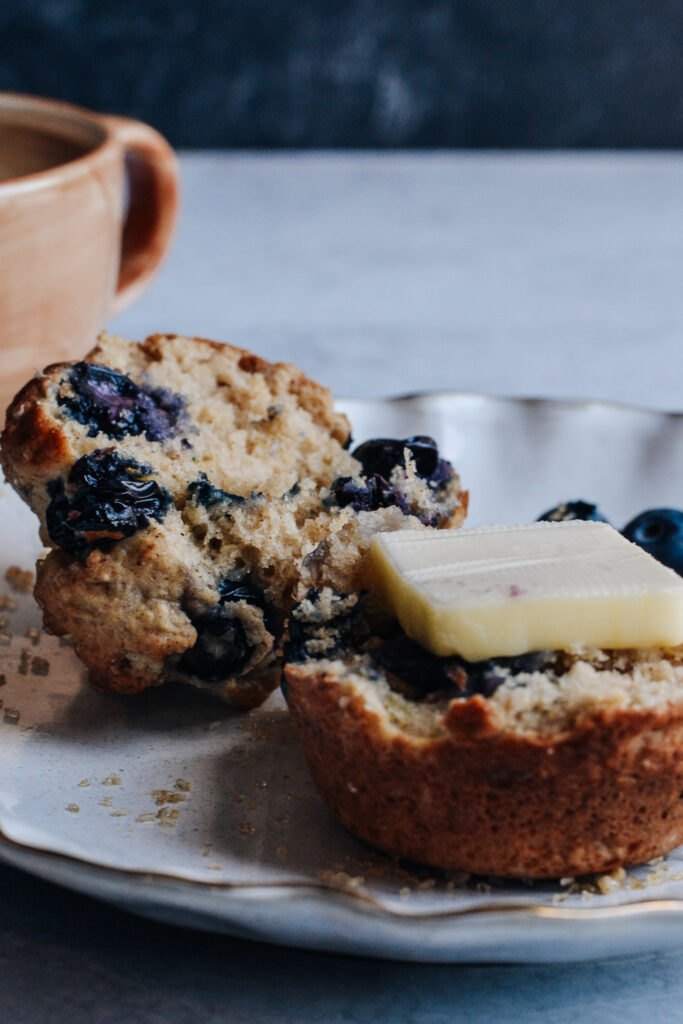 Healthy Blueberry Muffins—Lighten up your morning muffin recipe with this delicious healthy muffin recipe.