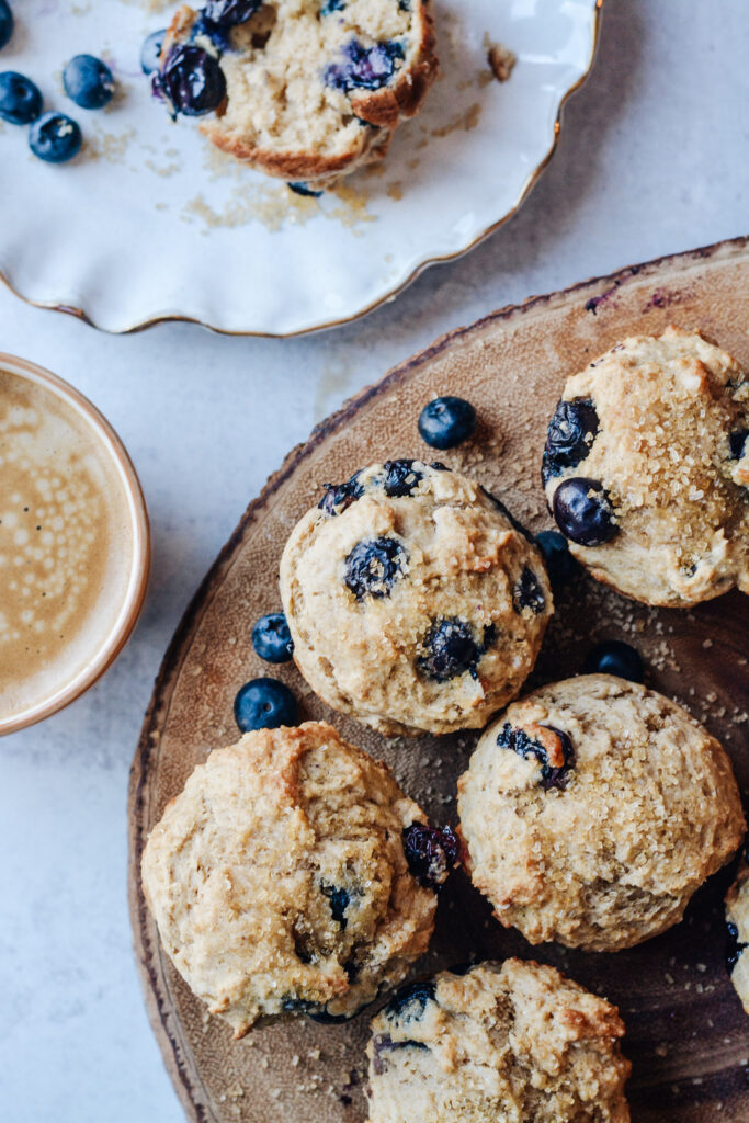 Healthy Blueberry Muffins—Lighten up your morning muffin recipe with this delicious healthy muffin recipe.