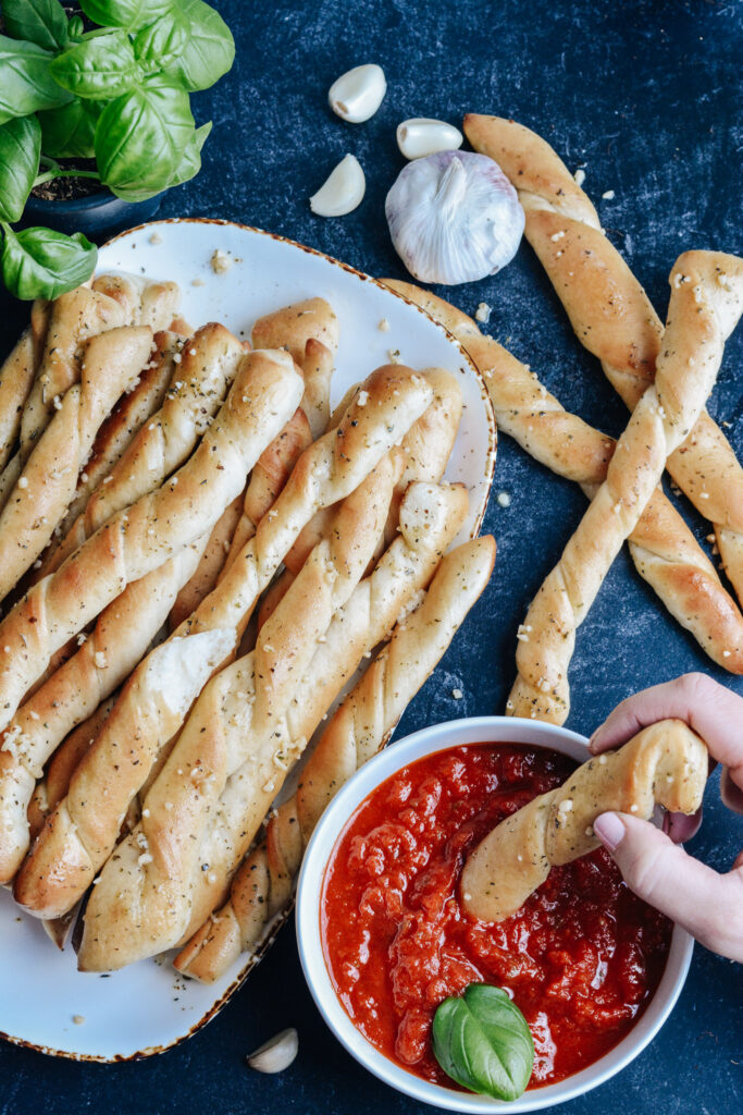 No Rise Time Garlic & Herb Breadsticks