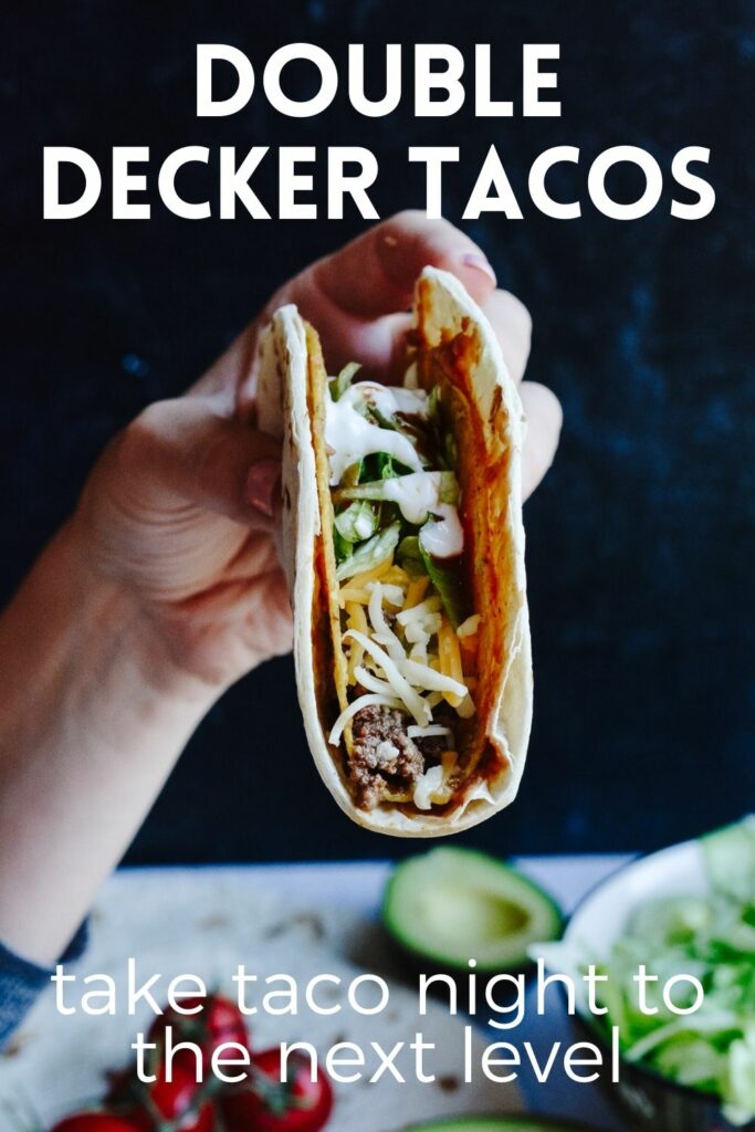 Double Decker Tacos - simple recipe, perfect way to make Taco Tuesday extra special. #taconight #tacotuesday #tacobell