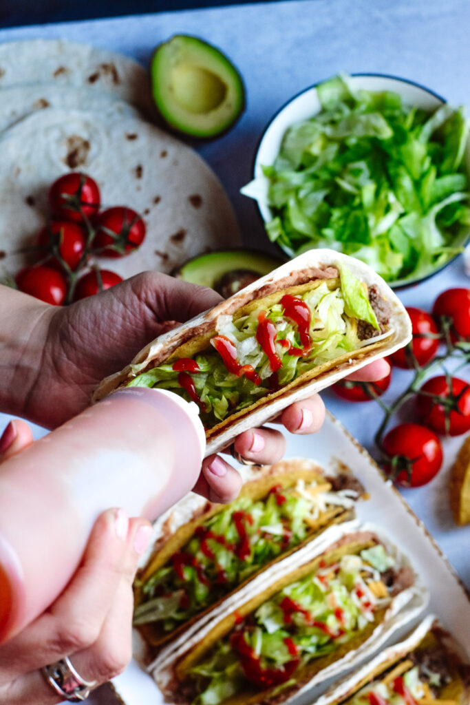 Double Decker Tacos - simple recipe, perfect way to make Taco Tuesday extra special.