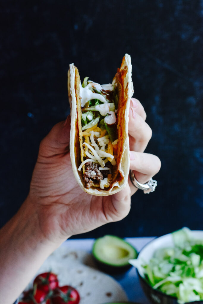 Double Decker Tacos - simple recipe, perfect way to make Taco Tuesday extra special.