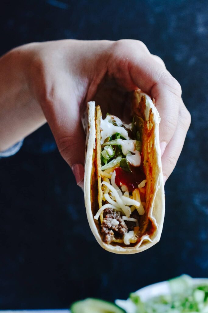 Double Decker Tacos - simple recipe, perfect way to make Taco Tuesday extra special.