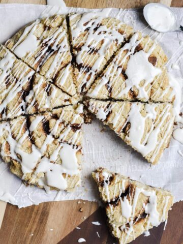 Cinnamon Roll Scone-Gluten Free. Sweet, simple and full of flavor.