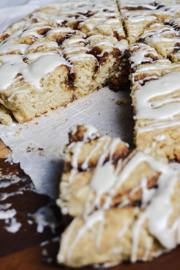 Cinnamon Roll Scone-Gluten Free. Sweet, simple and full of flavor.