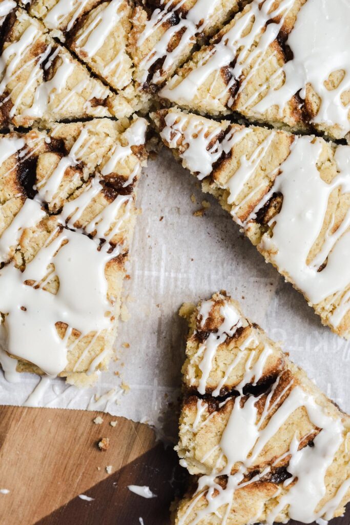 Cinnamon Roll Scone-Gluten Free. Sweet, simple and full of flavor.