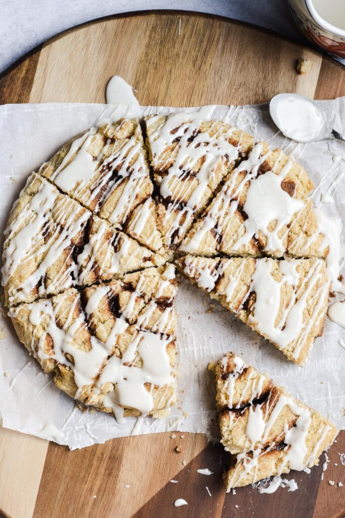 Cinnamon Roll Scone-Gluten Free. Sweet, simple and full of flavor.