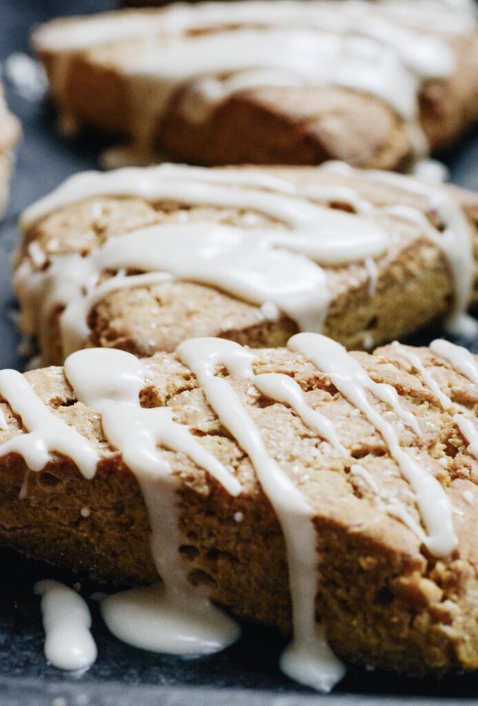 Gluten Free Pumpkin Scones are a delightful treat for the fall. Comes together in under 30 minutes. Great for breakfast, snack or dessert.