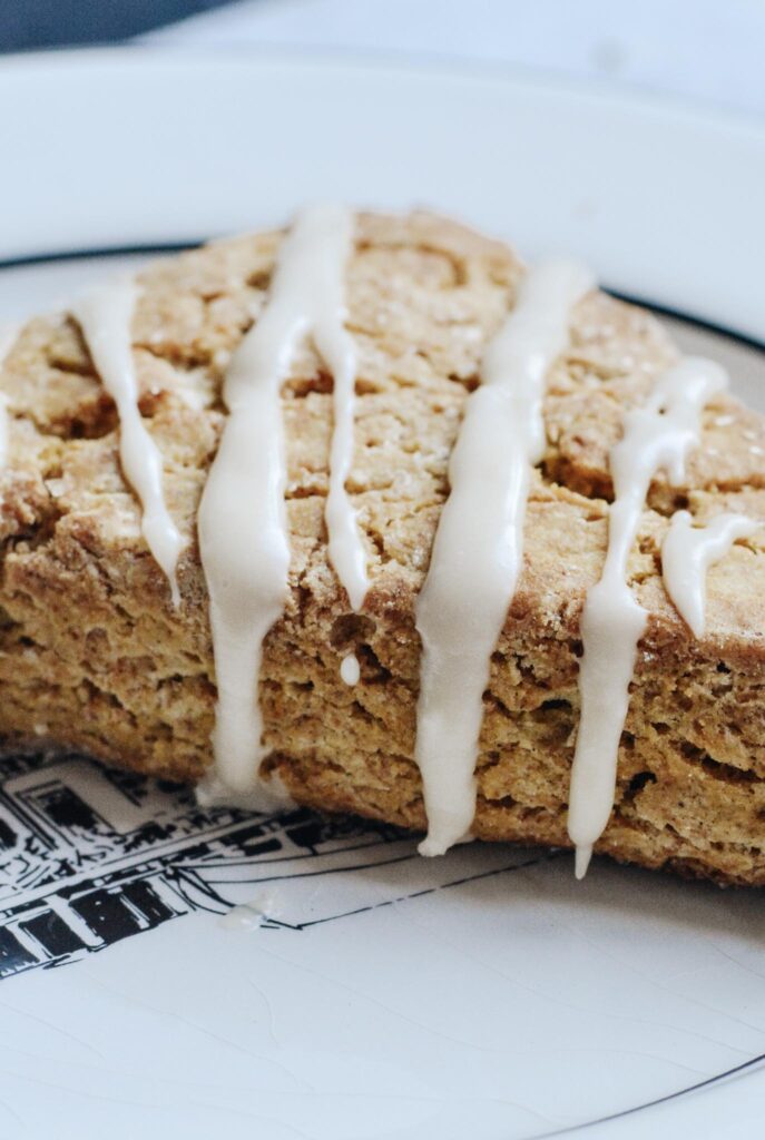 Gluten Free Pumpkin Scones are a delightful treat for the fall. Comes together in under 30 minutes. Great for breakfast, snack or dessert.