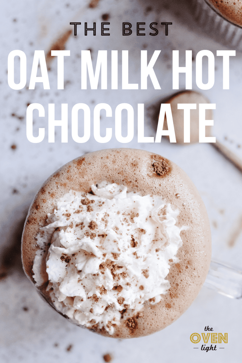 Whisk up Oat Milk Hot Chocolate with 5 ingredients and 5 minutes! This simple recipe has no dairy, is vegan, and only sweetened with maple syrup—but has that smooth, sweet, rich chocolate flavor that makes hot cocoa the ultimate winter treat. Let's go!