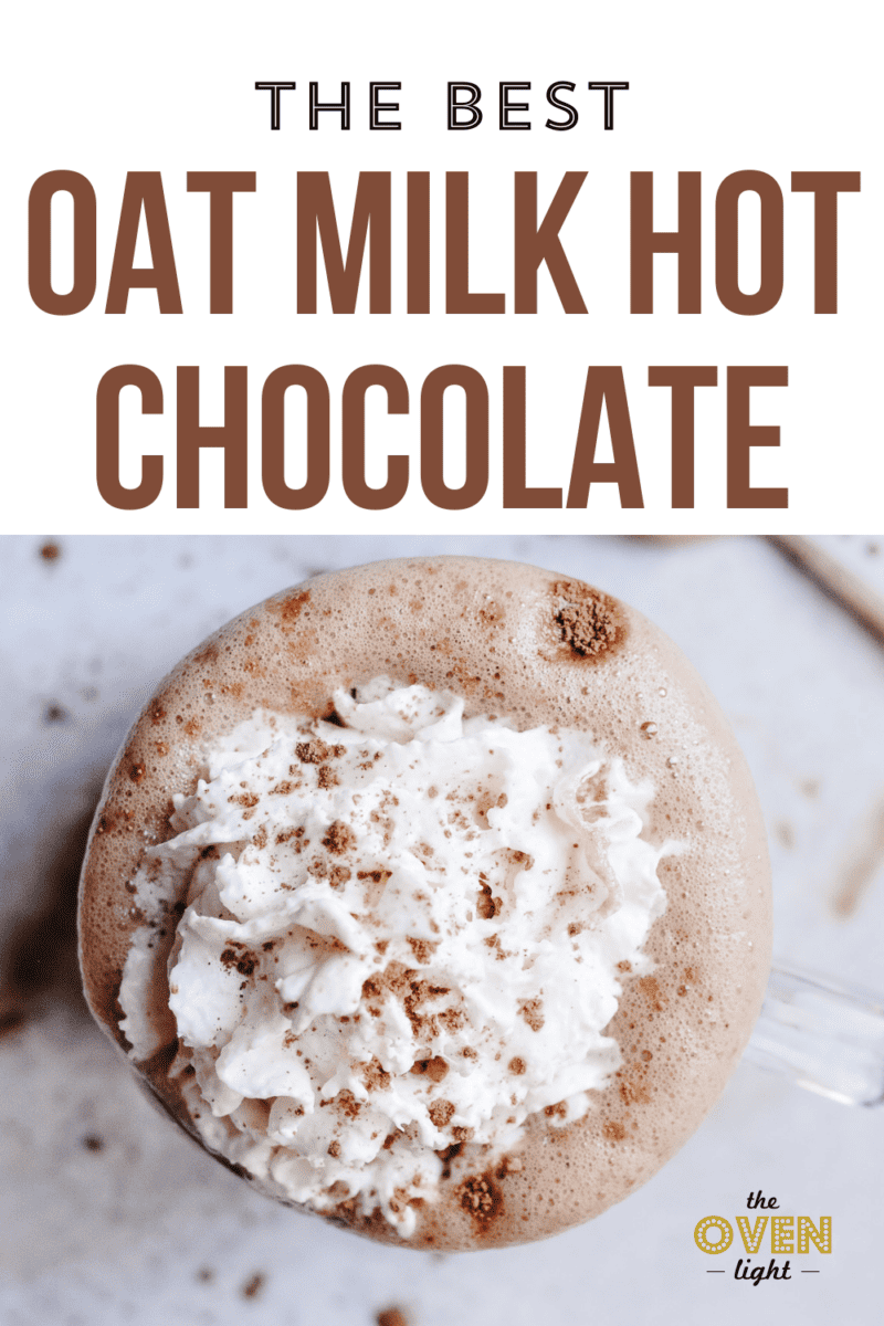 Whisk up Oat Milk Hot Chocolate with 5 ingredients and 5 minutes! This simple recipe has no dairy, is vegan, and only sweetened with maple syrup—but has that smooth, sweet, rich chocolate flavor that makes hot cocoa the ultimate winter treat. Let's go!