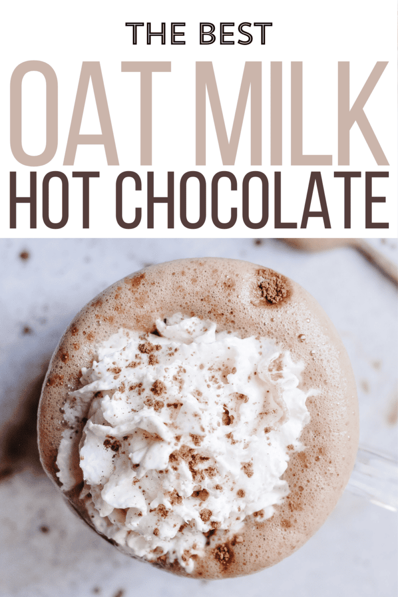 Whisk up Oat Milk Hot Chocolate with 5 ingredients and 5 minutes! This simple recipe has no dairy, is vegan, and only sweetened with maple syrup—but has that smooth, sweet, rich chocolate flavor that makes hot cocoa the ultimate winter treat. Let's go!